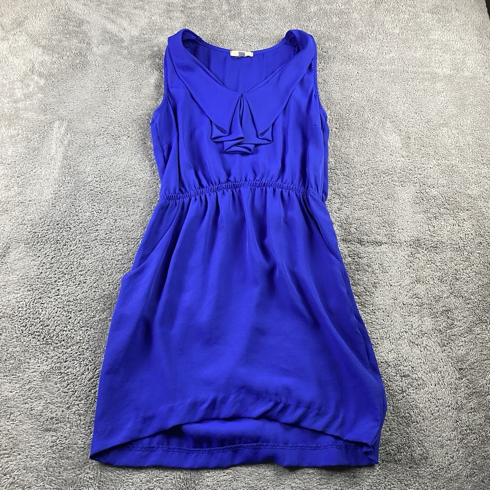 Silence + Noise Shoulder Dress Womens XS Blue